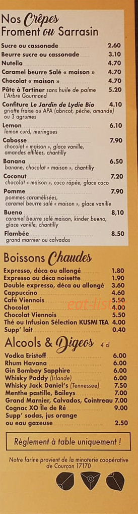 Le Sarah'Zin — carte page 2