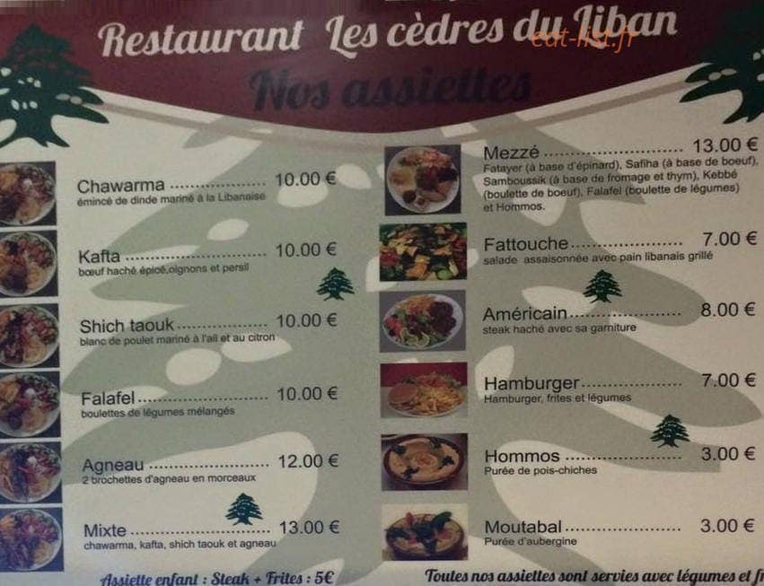Les cèdres du liban — carte page 1
