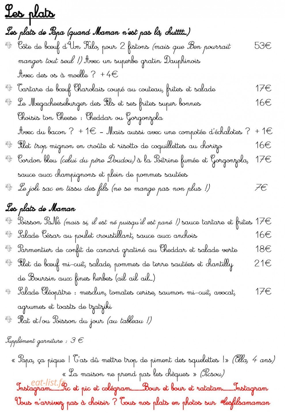 Les Fils à Maman — carte page 3