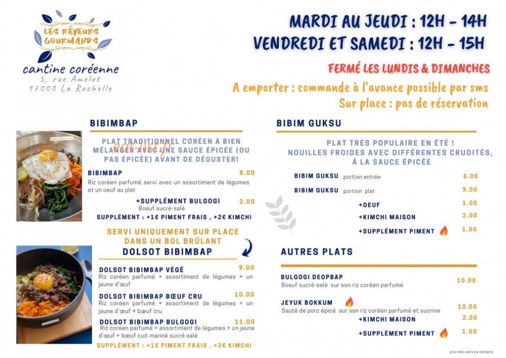 Les Rêveurs Gourmands — carte page 2