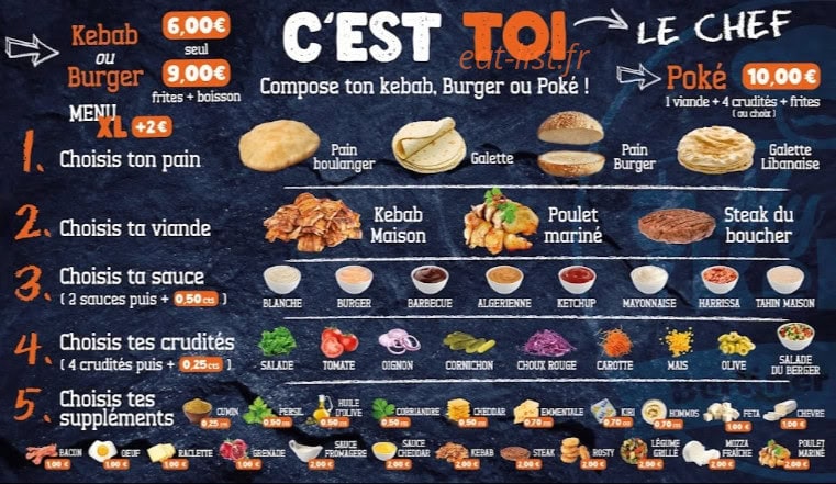 My Kebab — carte page 1