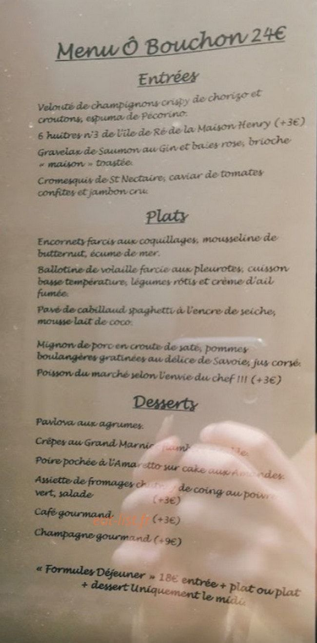 Ô Bouchon — carte page 1