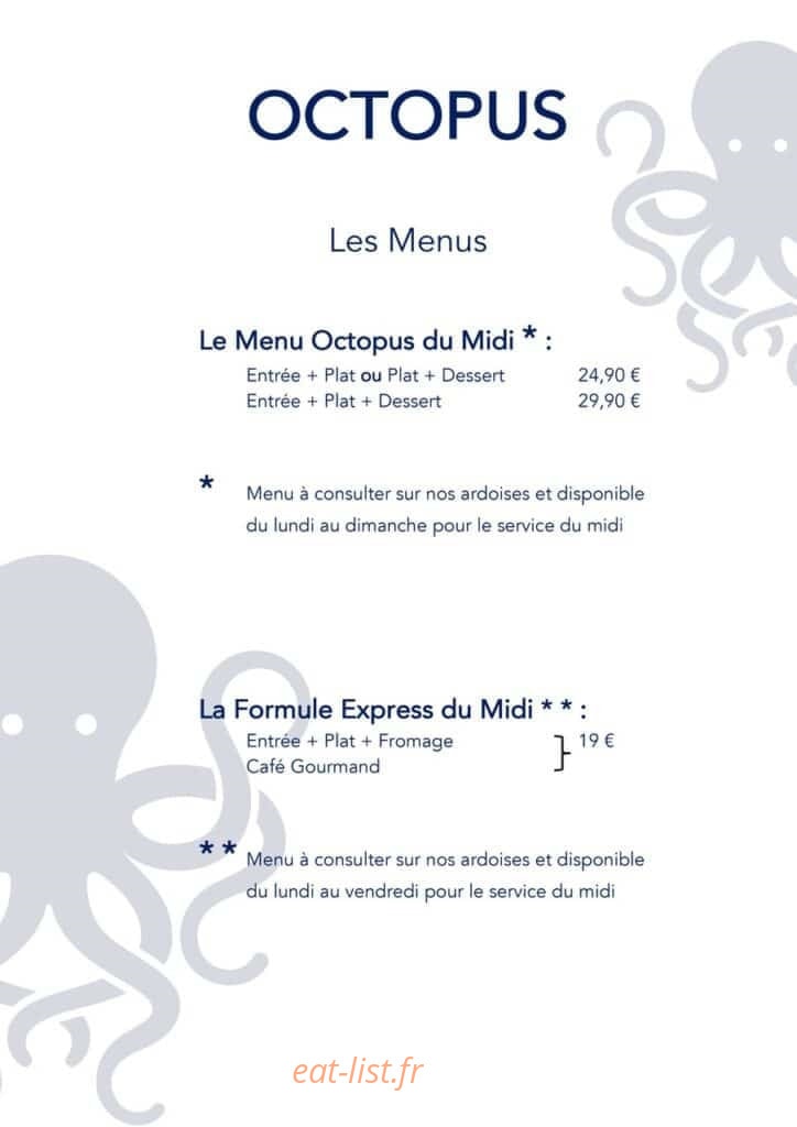 Octopus — carte page 3