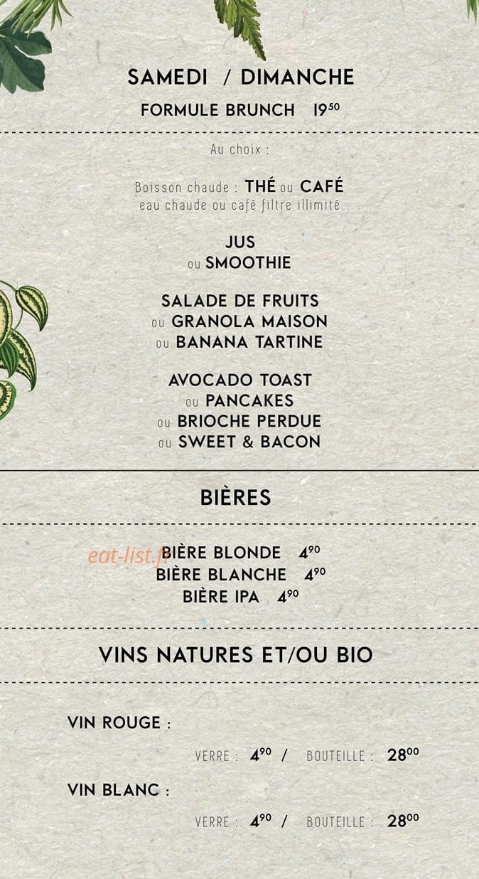 Palem Café — carte page 5