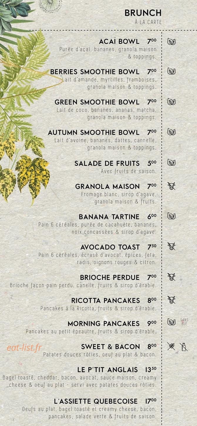 Palem Café — carte page 6