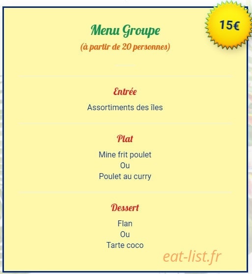 Perle De L'ile Maurice — carte page 6