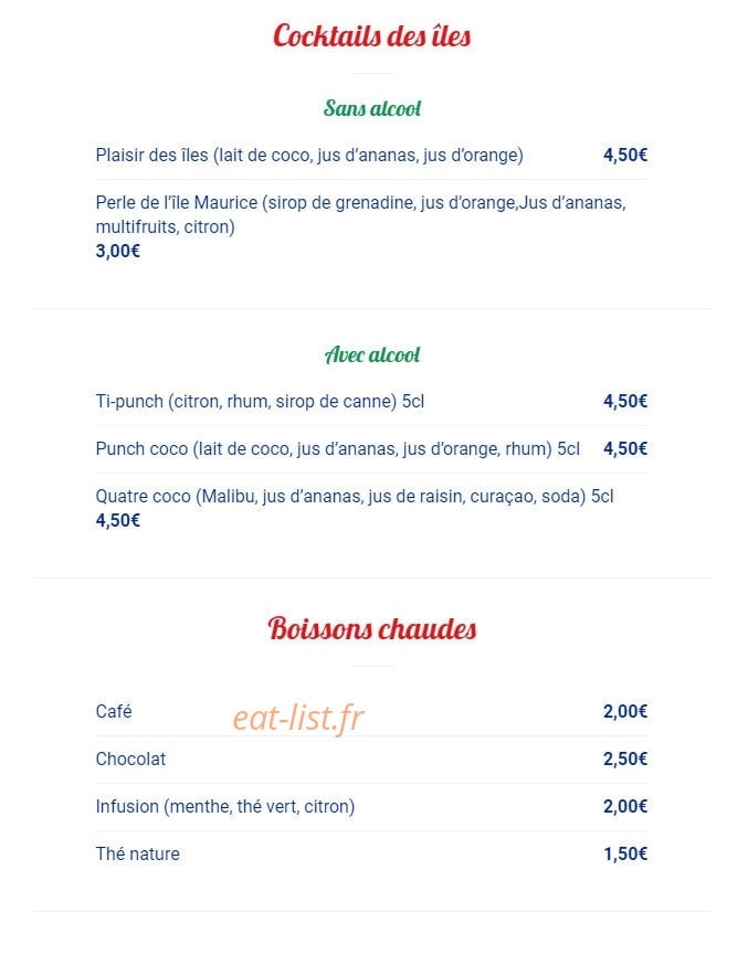 Perle De L'ile Maurice — carte page 5
