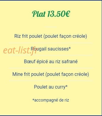 Perle De L'ile Maurice — carte page 2