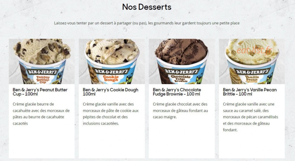Pizza Hut — carte page 6
