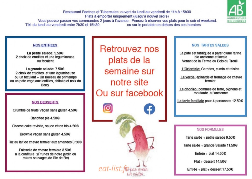 Racines et Tubercules — carte page 1