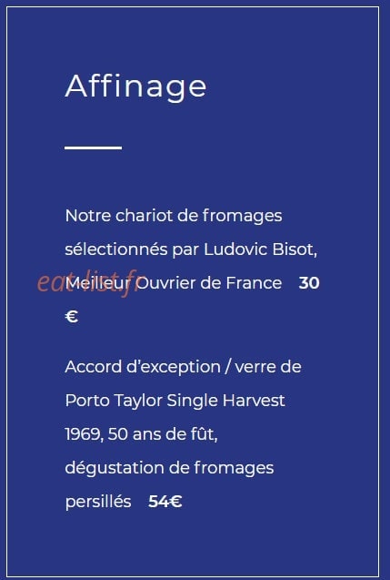 Restaurant Christopher Coutanceau — carte page 3