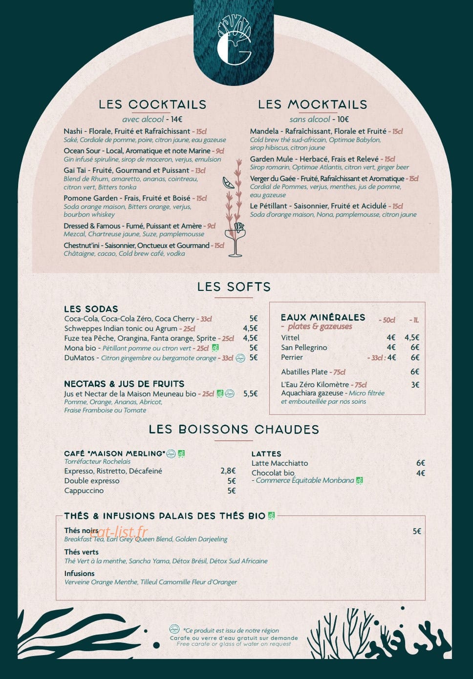 Restaurant Gaée — carte page 4