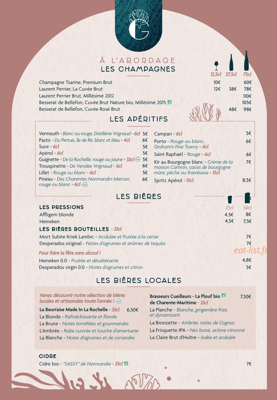 Restaurant Gaée — carte page 3
