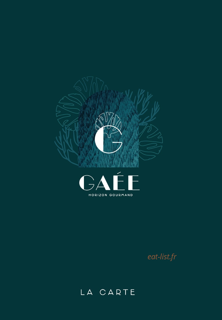 Restaurant Gaée — carte page 1