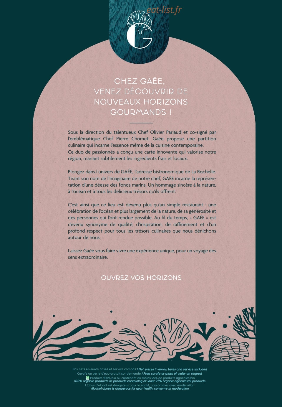 Restaurant Gaée — carte page 5