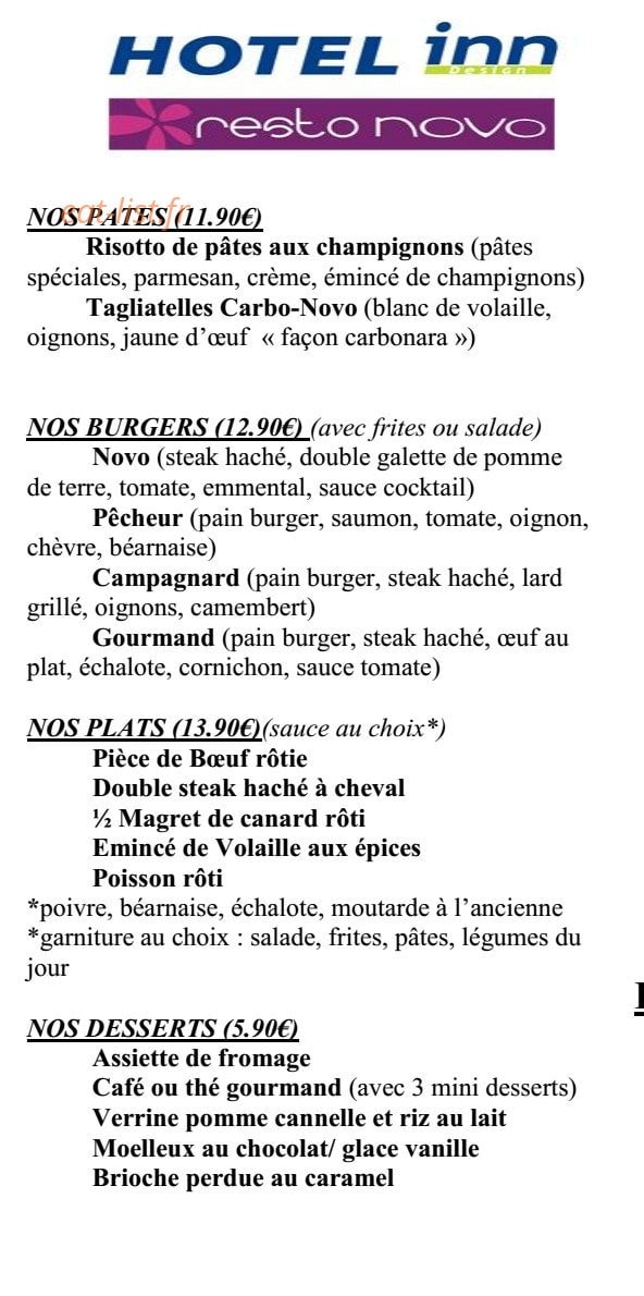 Resto Novo — carte page 2