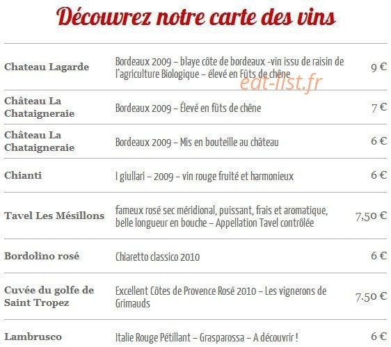 Saint Maurice Pizza — carte page 3