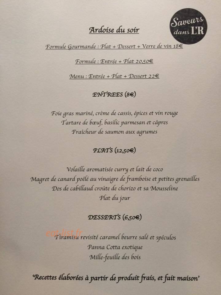 Saveurs Dans L'R — carte page 2