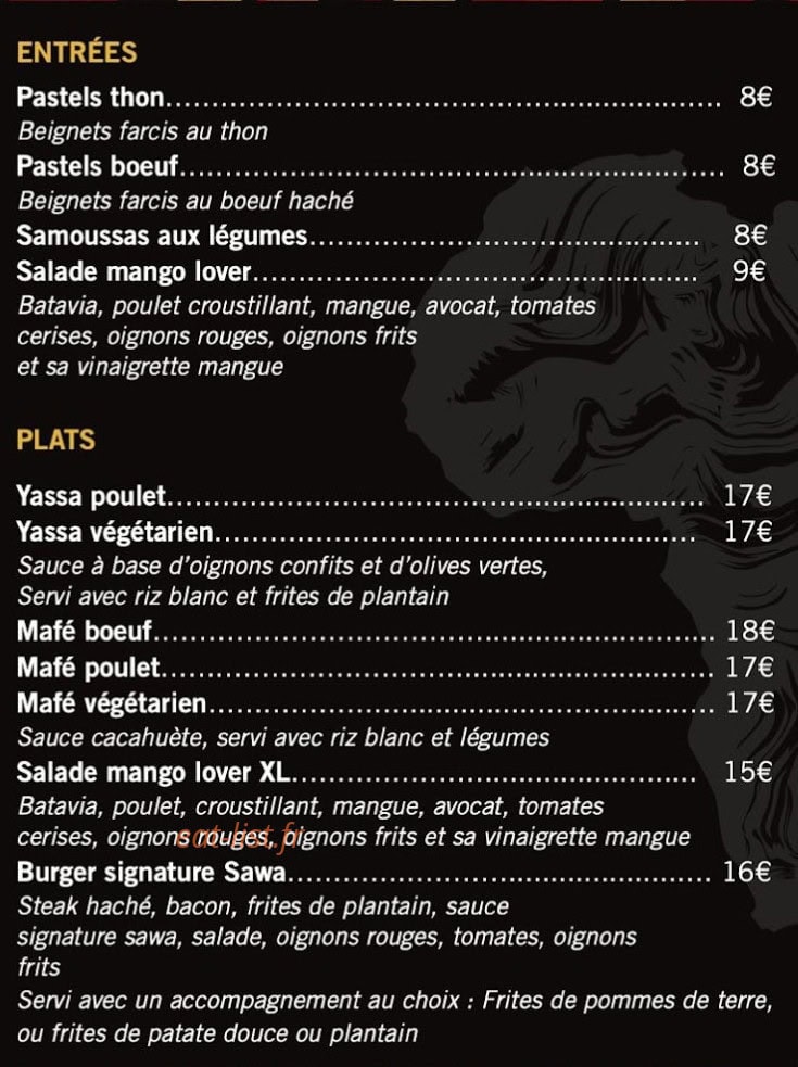 Sawa — carte page 1