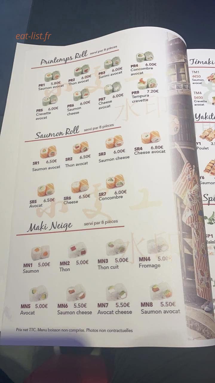 Sushi Bar — carte page 12