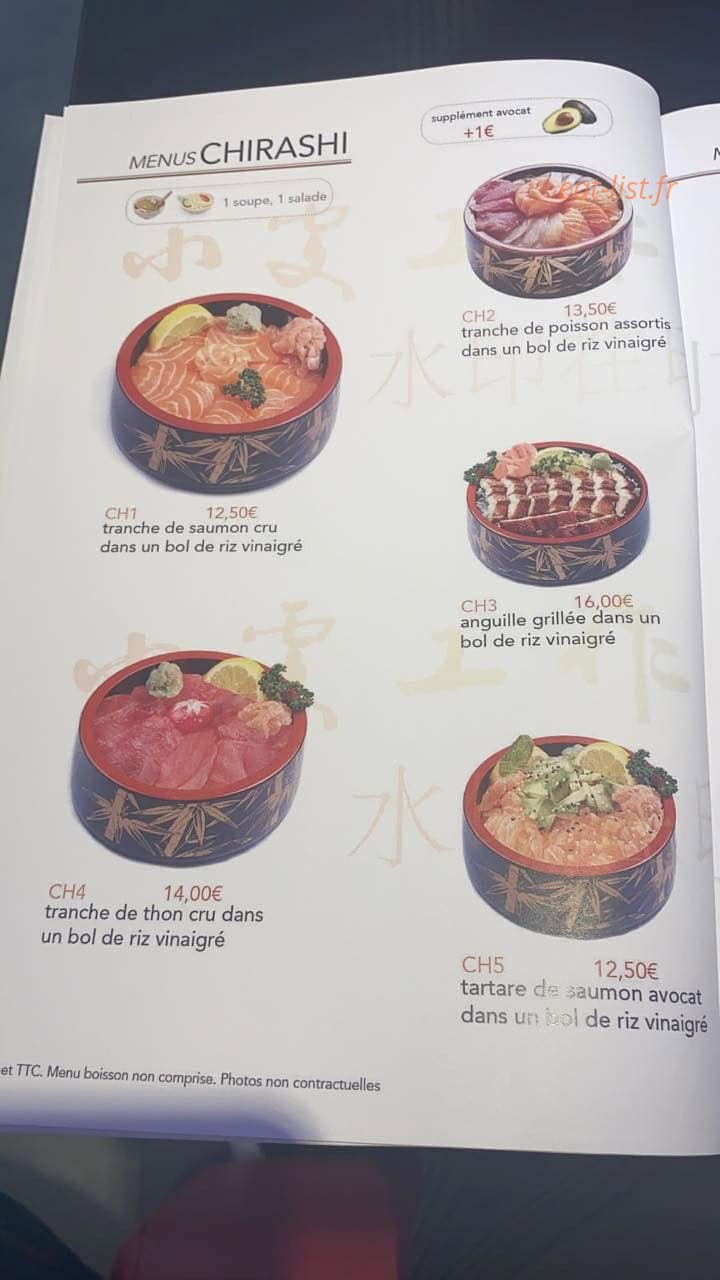 Sushi Bar — carte page 10