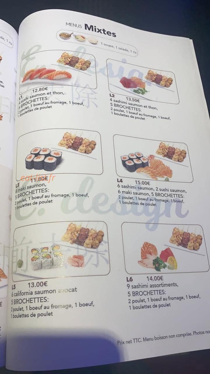 Sushi Bar — carte page 6