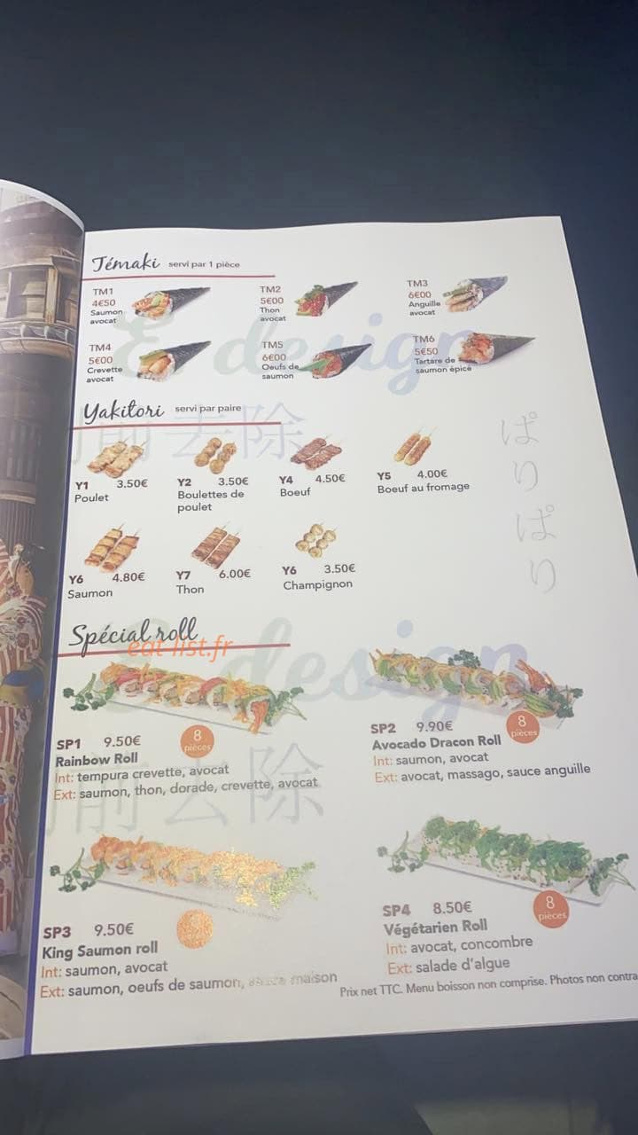 Sushi Bar — carte page 11