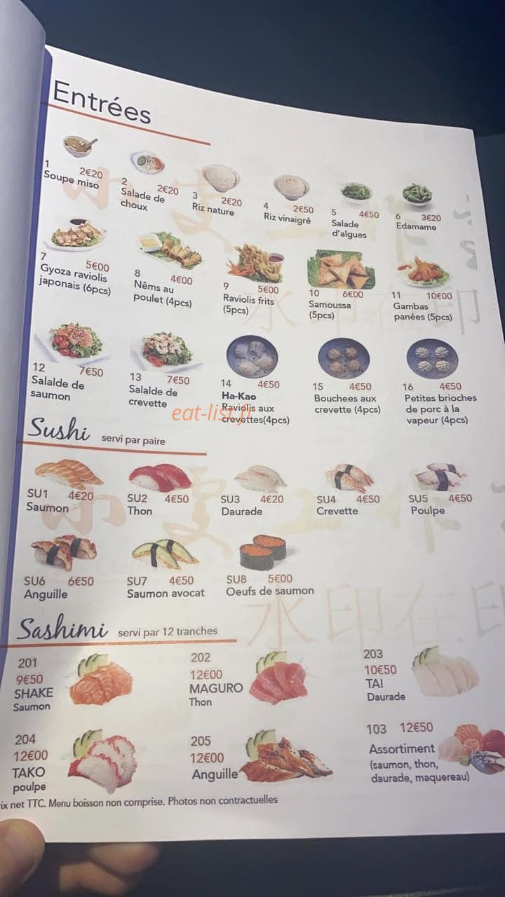Sushi Bar — carte page 14