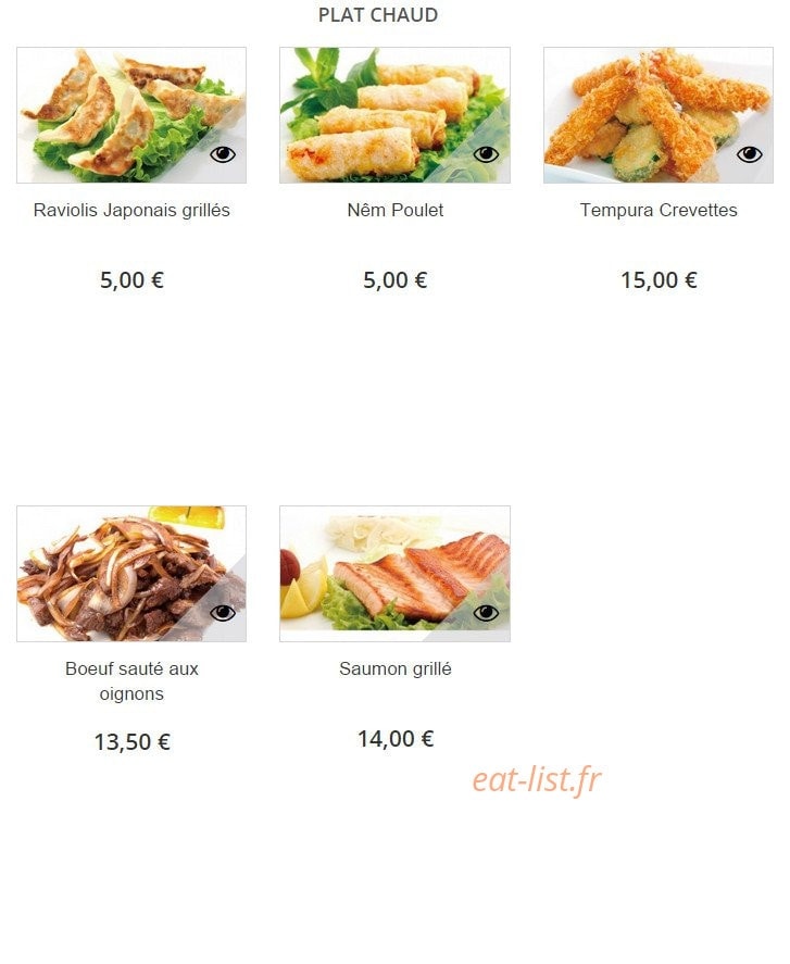 Sushi H — carte page 8