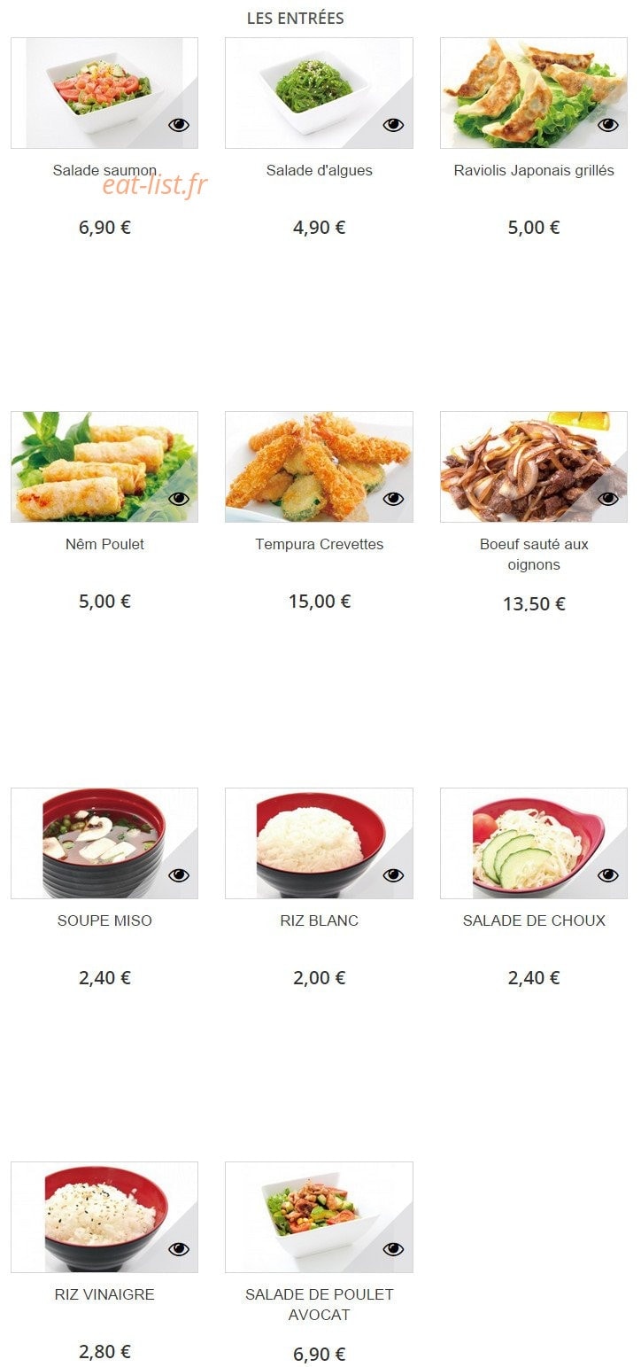 Sushi H — carte page 9