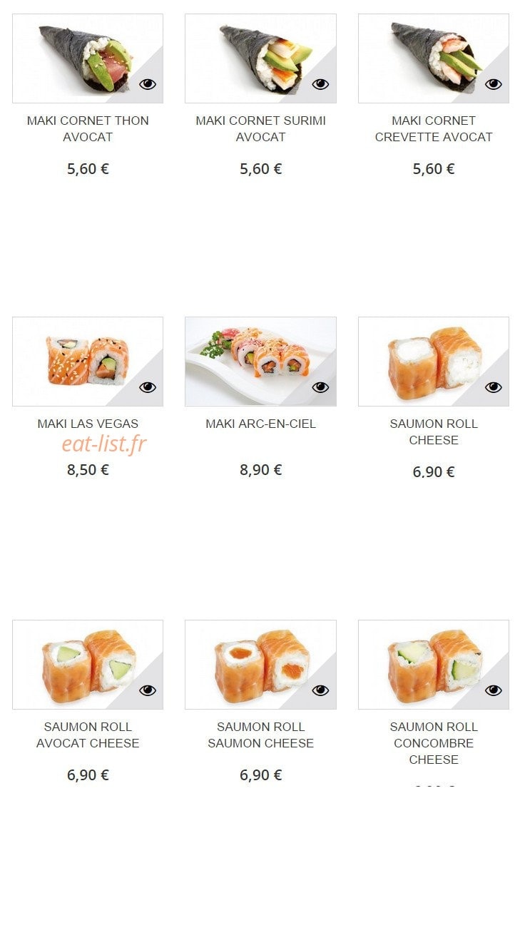 Sushi H — carte page 5