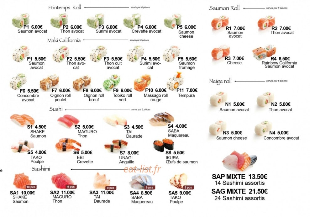 Sushi Royal — carte page 7