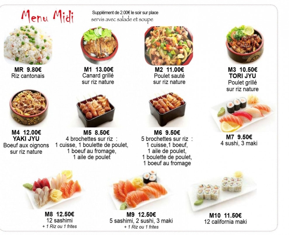 Sushi Royal — carte page 1