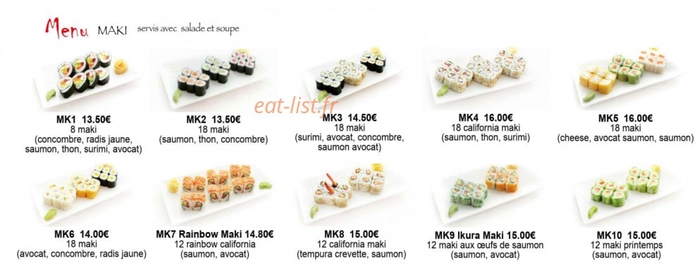 Sushi Royal — carte page 3
