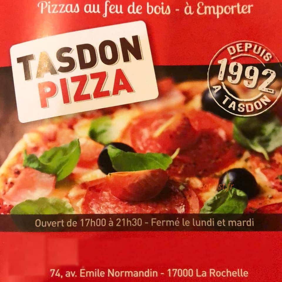 Tasdon Pizza — carte page 1