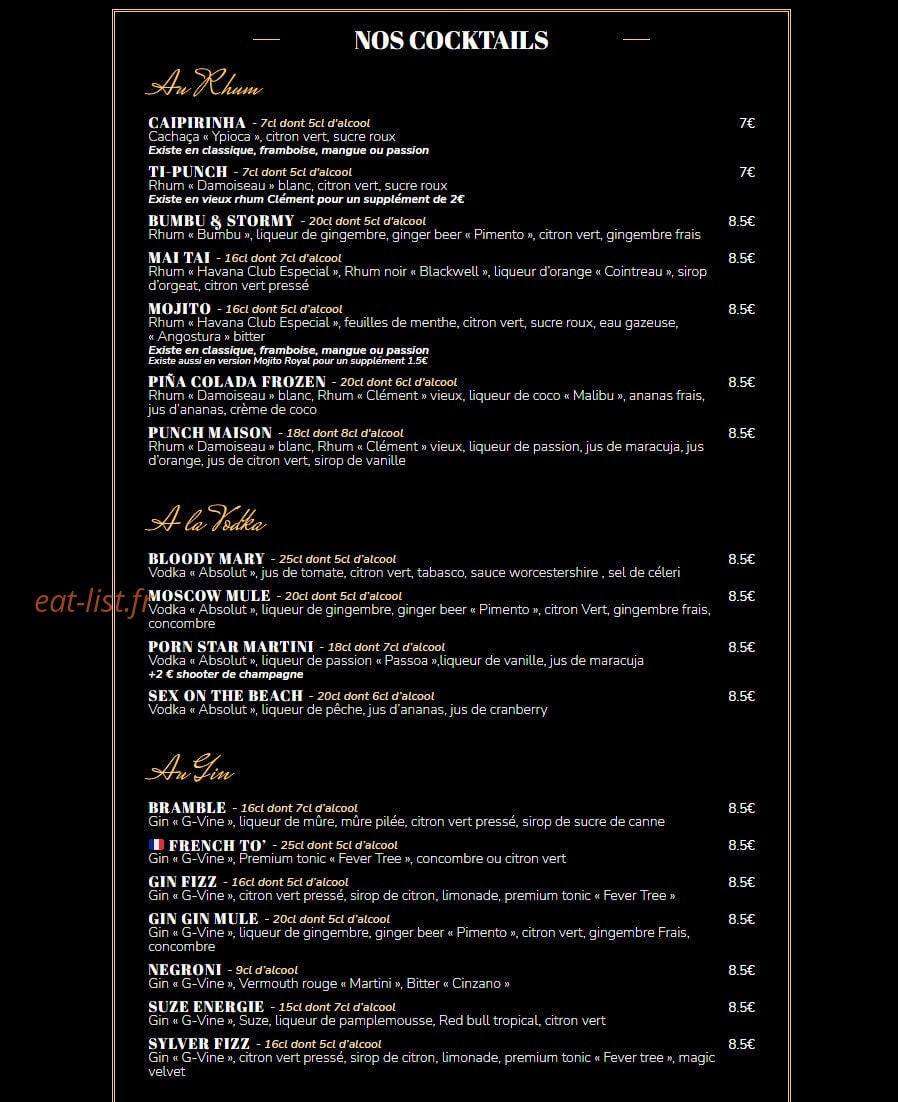 The Famous Pub — carte page 4