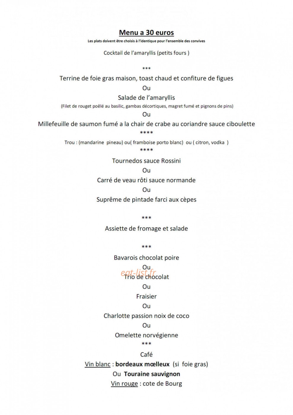 L'Amaryllis — carte page 2