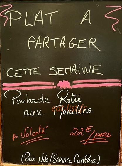 Au Bistrot Des Halles — carte page 2