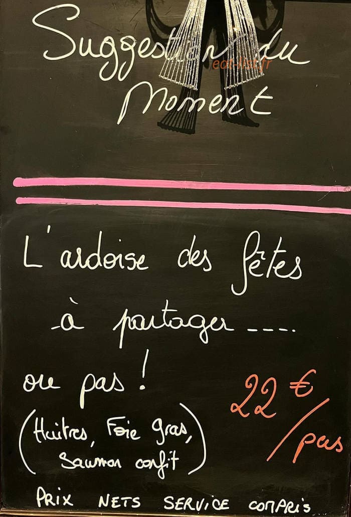 Au Bistrot Des Halles — carte page 3