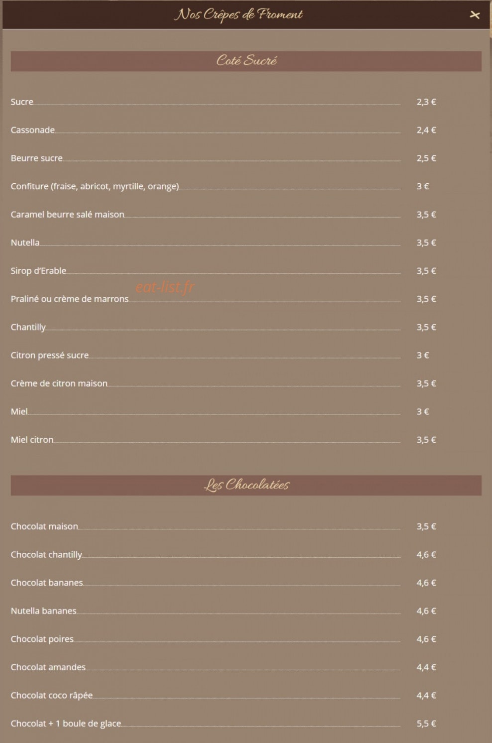 Crêperie victor hugo — carte page 8