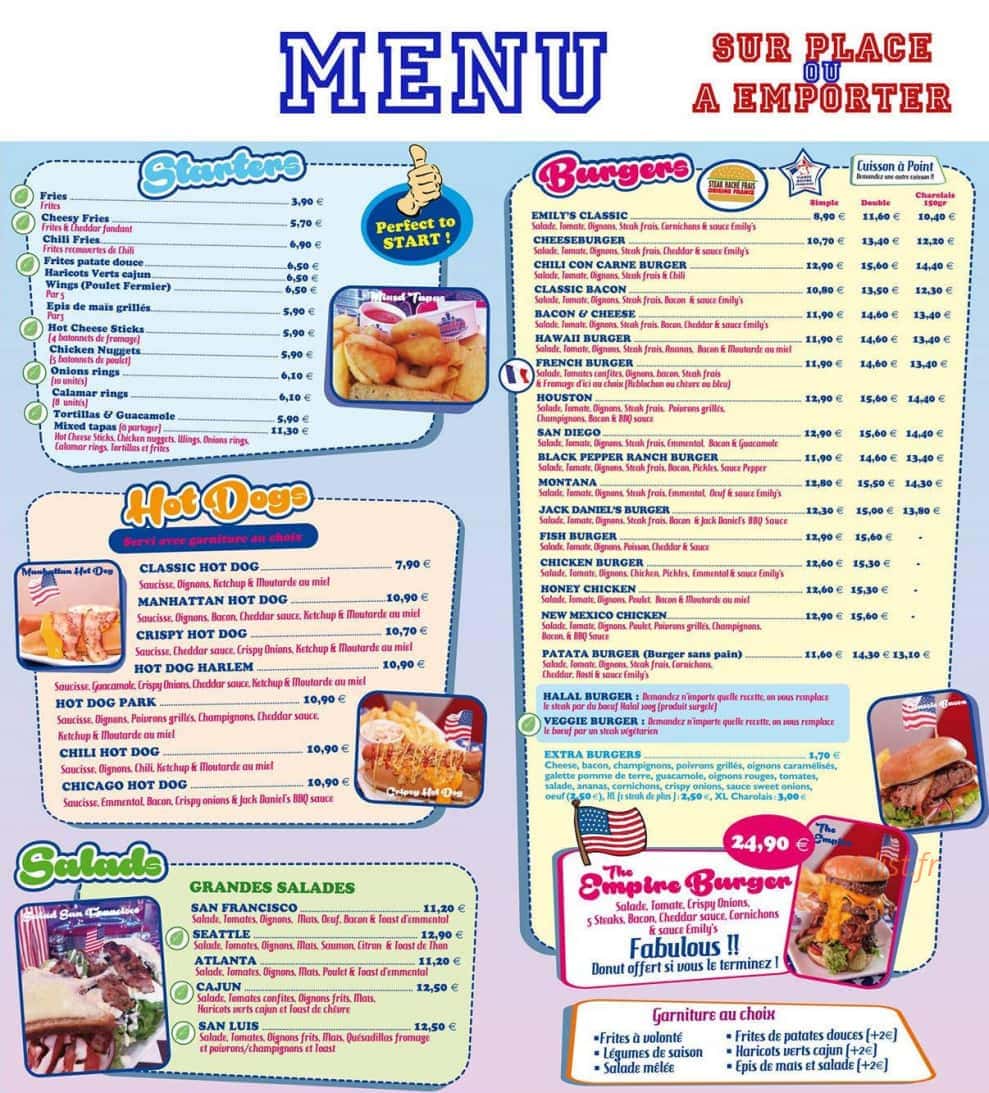 Emily's — carte page 2