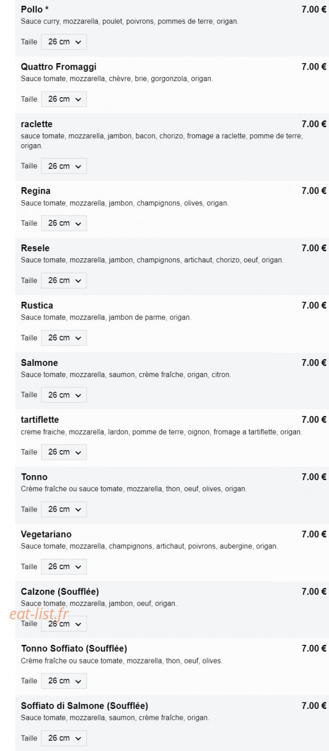 Fou food — carte page 3