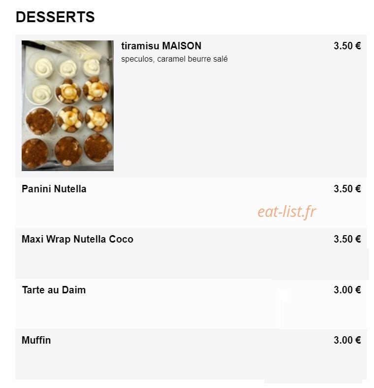 Fou food — carte page 9
