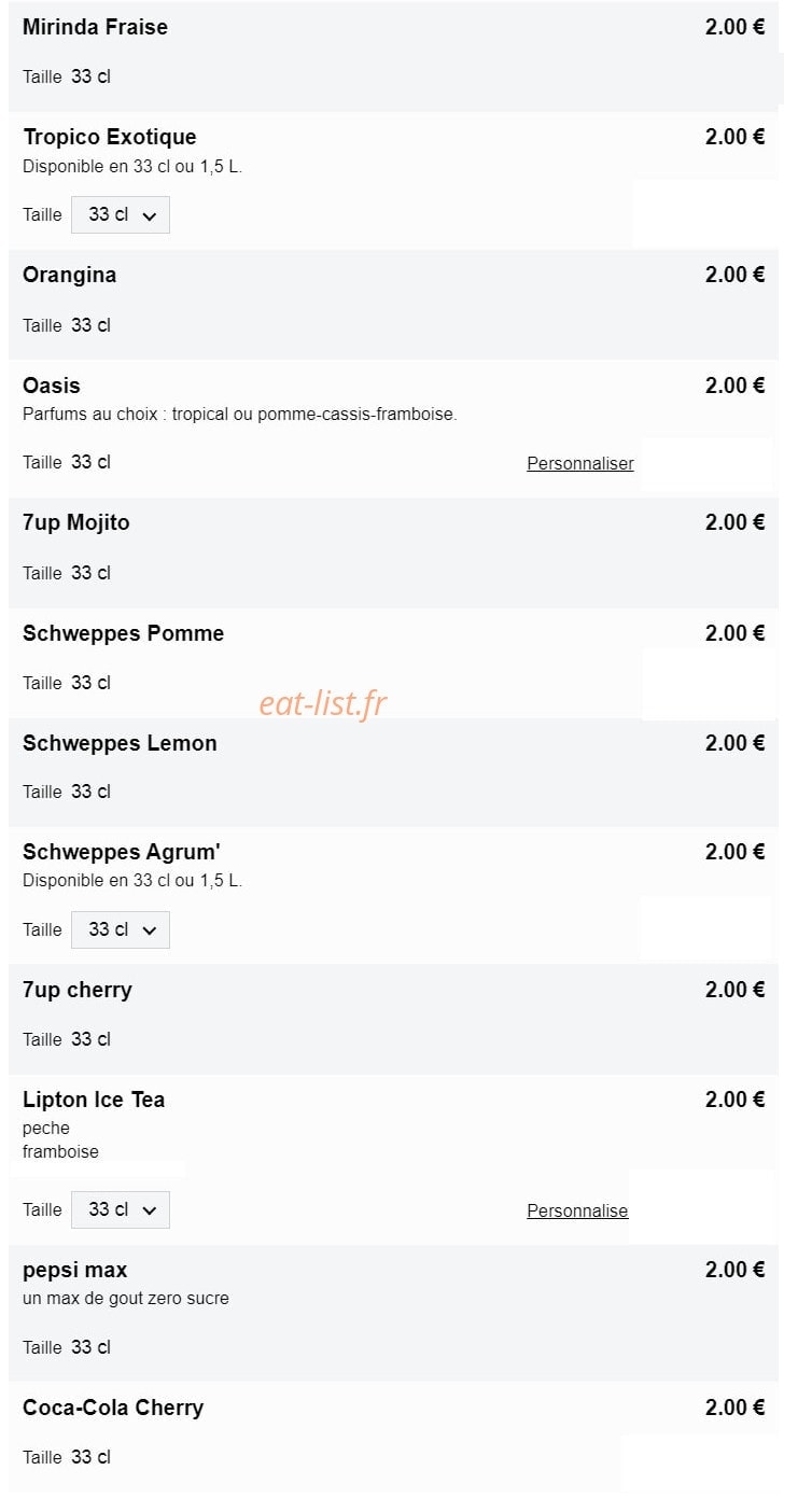 Fou food — carte page 12