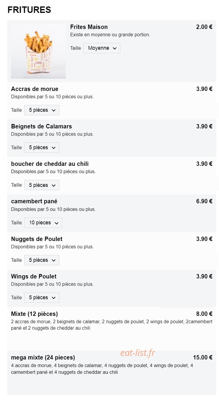 Fou food — carte page 7