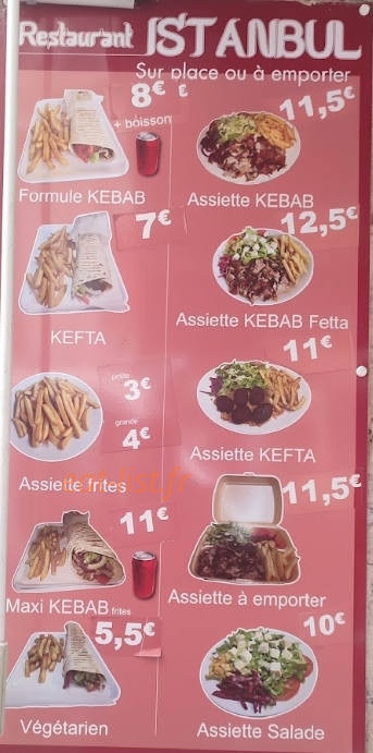 Istanbul kebab — carte page 1