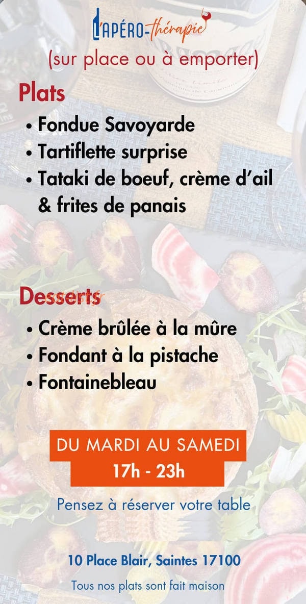 L'Apéro-Thérapie — carte page 1