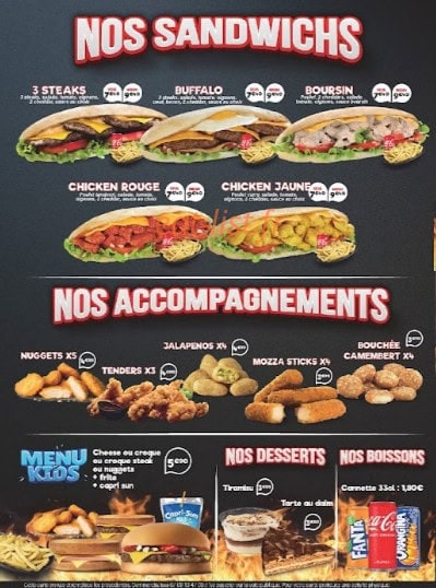 L'unik burger — carte page 4