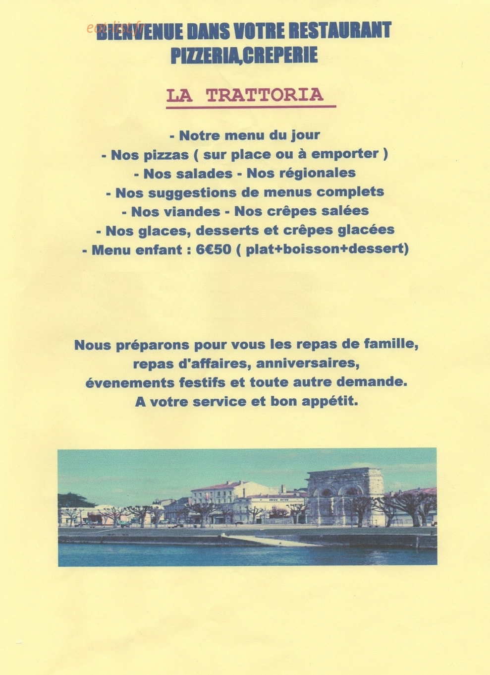La Trattoria — carte page 2