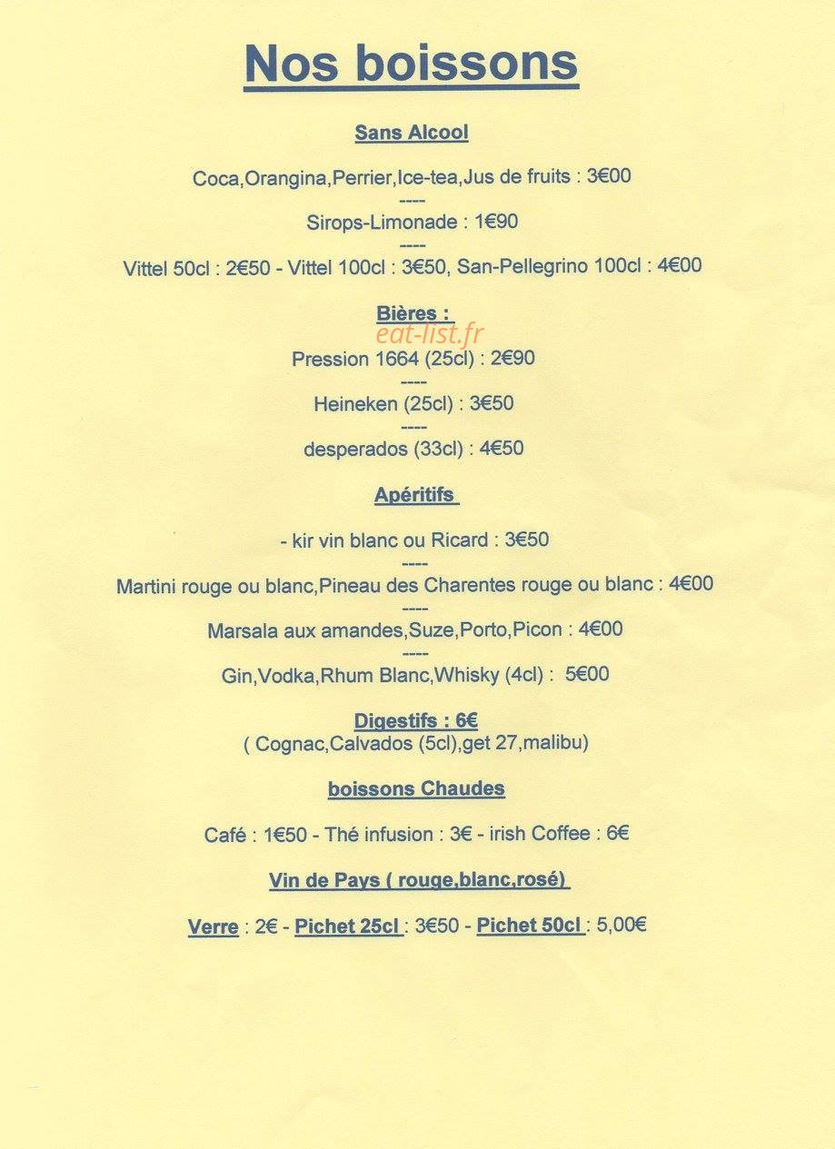 La Trattoria — carte page 9